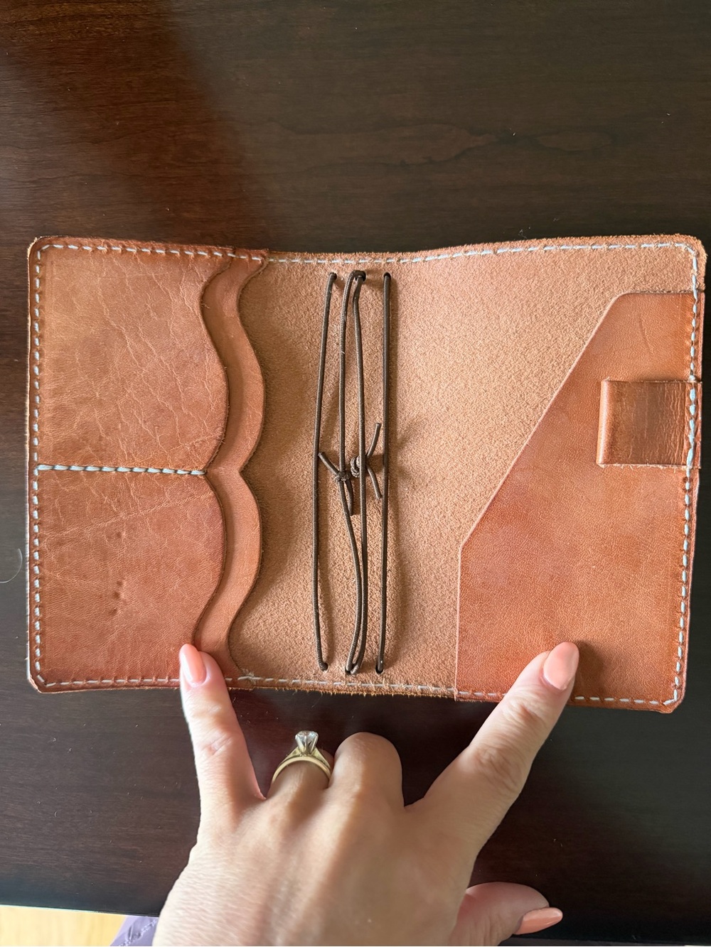 Chic Sparrow Leather Travel Notebook Cover - Brown pocket size Mr Darcy - Picture 4 of 4